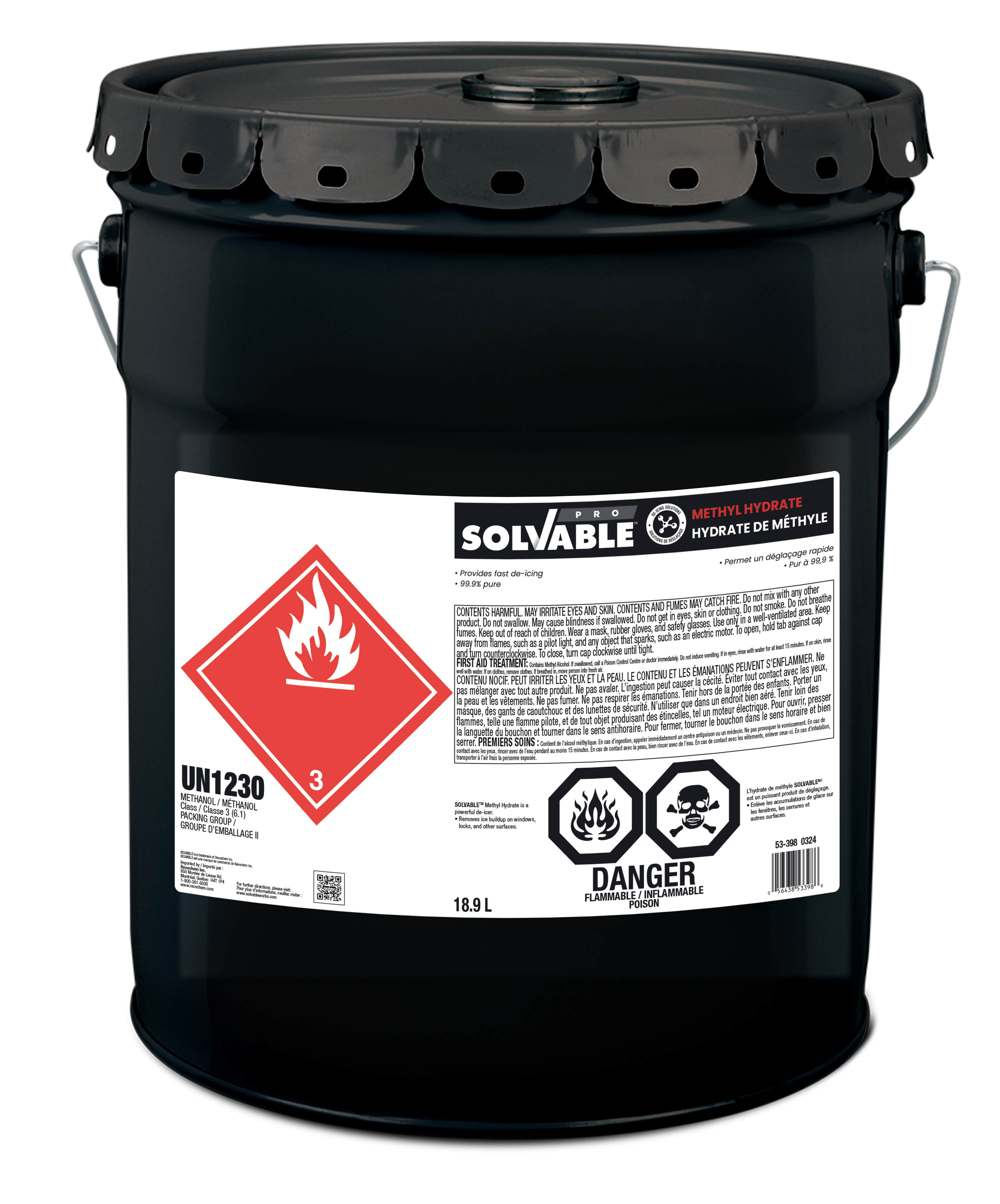 Hydrate de méthyle Solvable™ 18,9 L